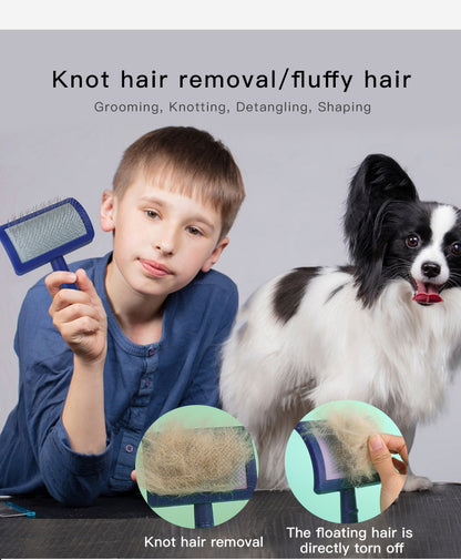 Yingte Pet Needle Comb: Expert Hair Removal for Cats and Dogs in Pink and Green!