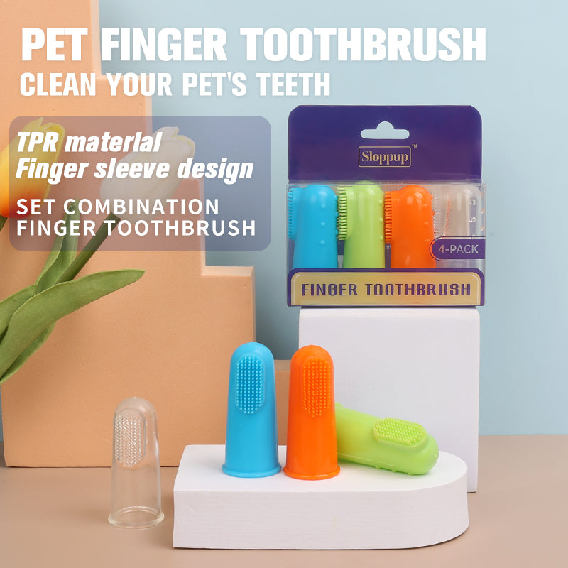 Sloppup Pet Oral Care Set: Cat and Dog Finger Toothbrushes for Effective Cleaning!