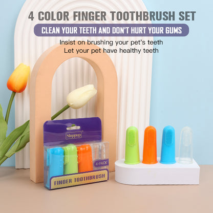 Sloppup Pet Oral Care Set: Cat and Dog Finger Toothbrushes for Effective Cleaning!